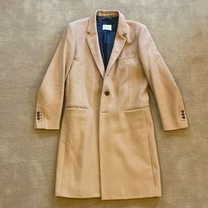 Men’s Sandro Wool Camel Coat L Large